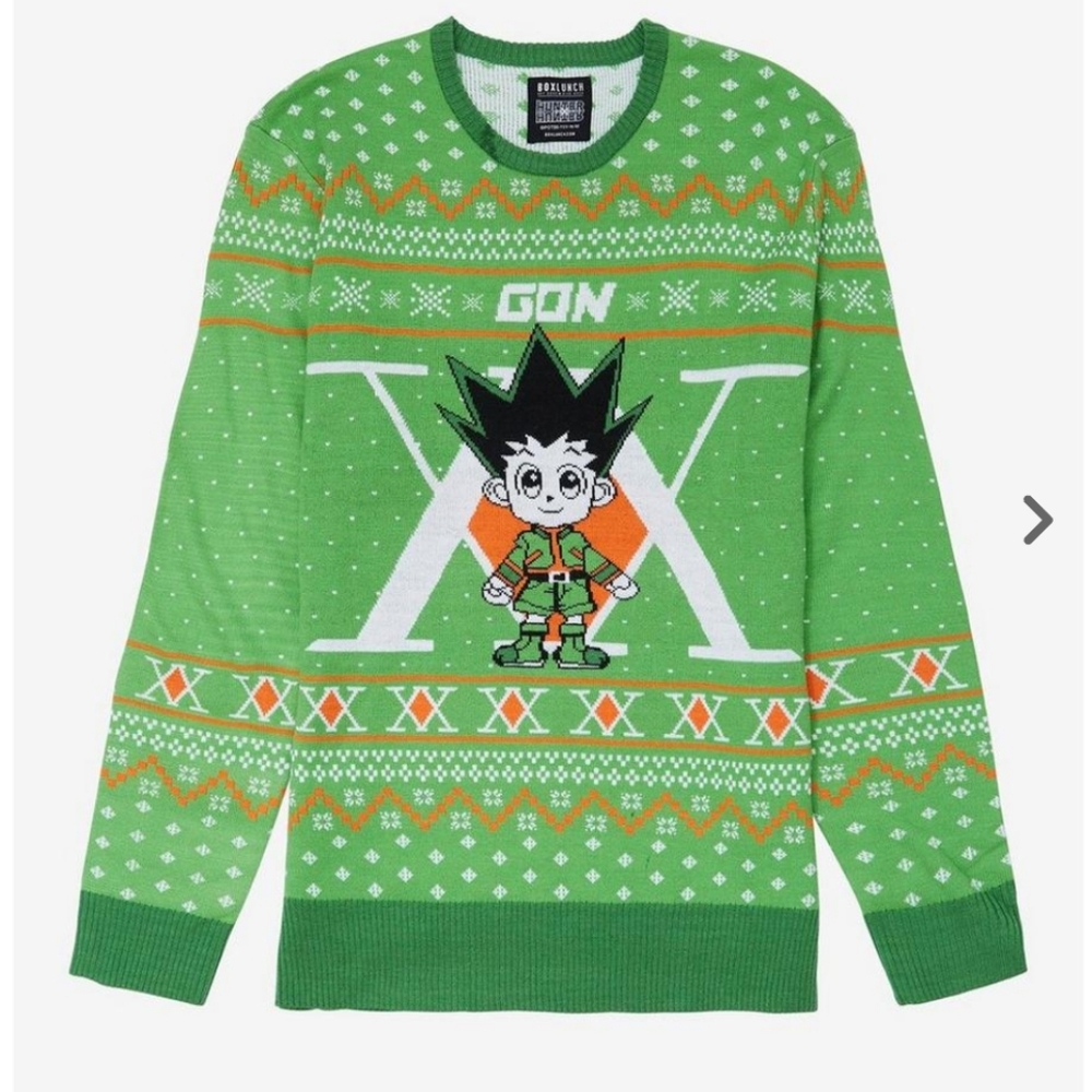S Ugly Christmas Sweater Hunter x Hunter Chibi Gon Holiday BoxLunch Exclusive